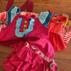 2 3T pieces Counting Daisies and handmade outfit